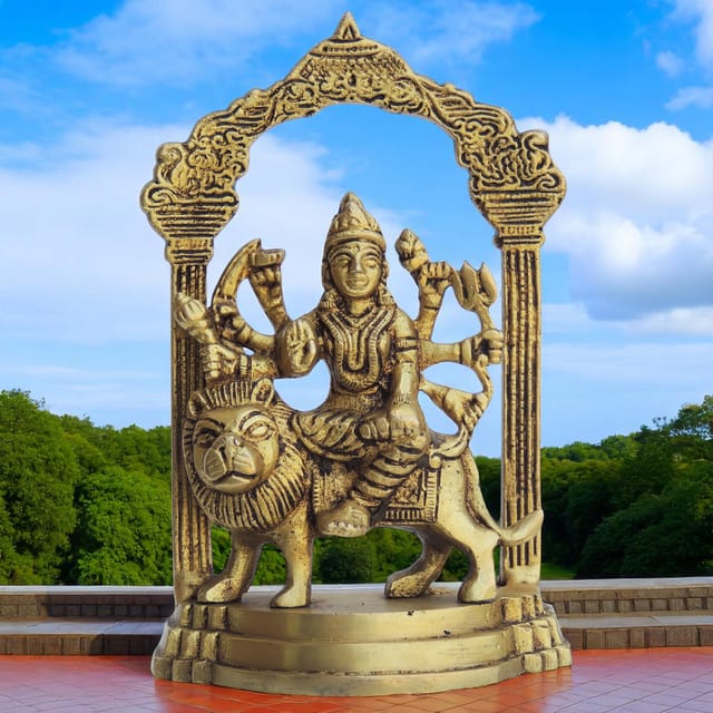 Brass Durga Ji God statue idol - 3.5*1.6*5.5 Inch (BS1044 F)