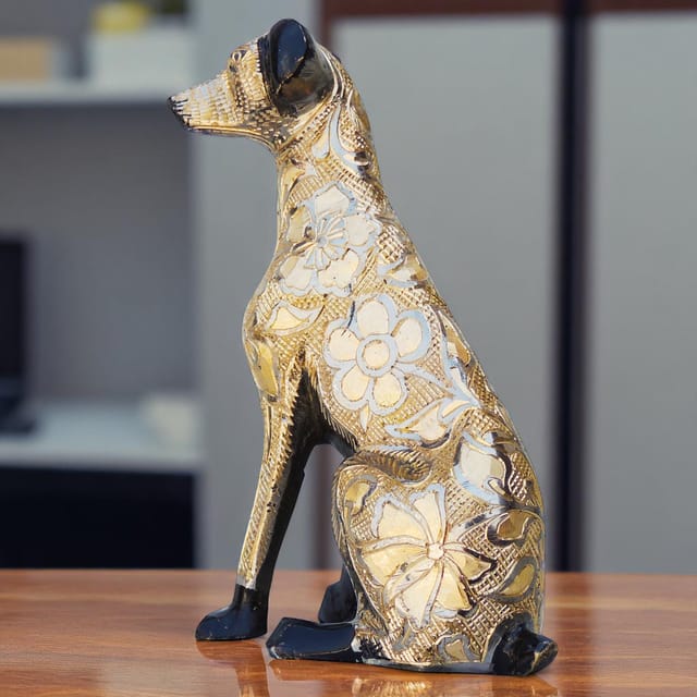 Brass Showpiece Dog  Statue - 4.5*2.7*7 inch (AN048 C)