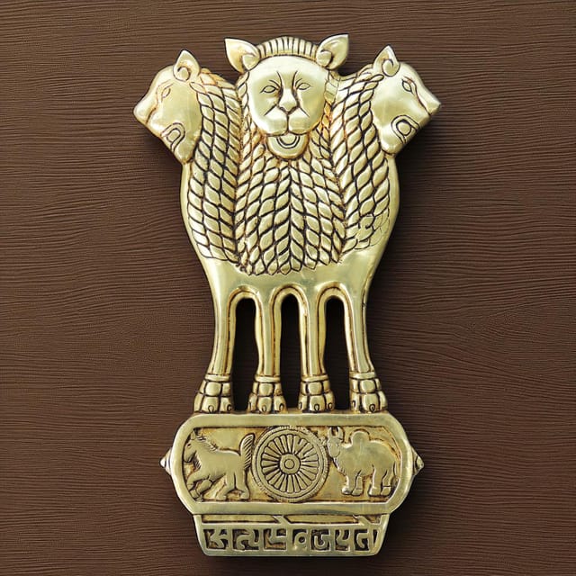Brass Wall Hanging Showpiece Ashok Lath Statue - 8.5*0.5*14 Inch (BS1722 E)