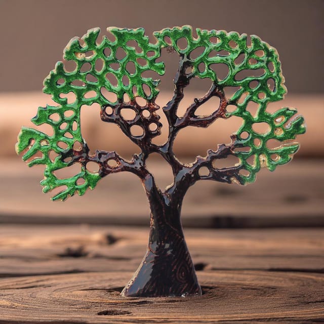 Aluminium Showpiece Wall Decorative Aluminium Tree - 9.4*0.2*8.8 inch (Z123 A)