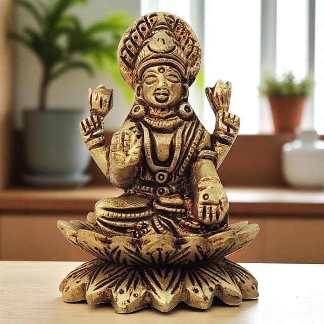 Brass Showpiece Laxmi Ji God Idol Statue - 2*2*3 Inch (BS1604 L)