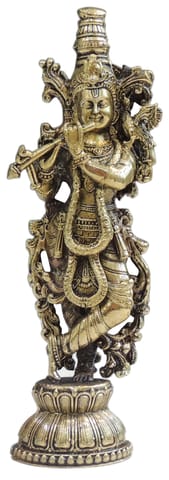 Brass Showpiece Krishna God Idol Statue - 2*1.2*6 Inch (BS1816 K)