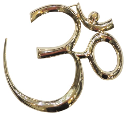 Brass Showpiece Wall Hanging Om - 8*1*19 Inch (F372 J)