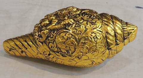 Aluminium Showpiece Shank Ganesh - 5*2*2 Inch (AS507 G)