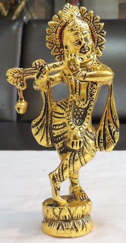 Aluminium Showpiece Krishna - 2.2*1*5.5 Inch (AS504 G)