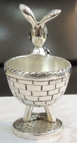 Aluminium Showpiece Rabbit Basket - 5*3.5*8 Inch (AS494 S)