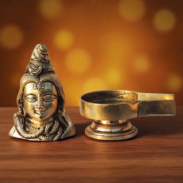 Brass Showpiece Shivling Idol Statue (BS1573 E)