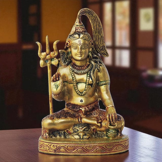 Brass Showpiece Shiv Ji Statue - 4.2*2.5*7 Inch (BS947 C)