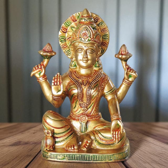 Brass Showpiece Laxmi Ji God Idol Statue - 5*3.2*7.5 inch (BS1062 L)