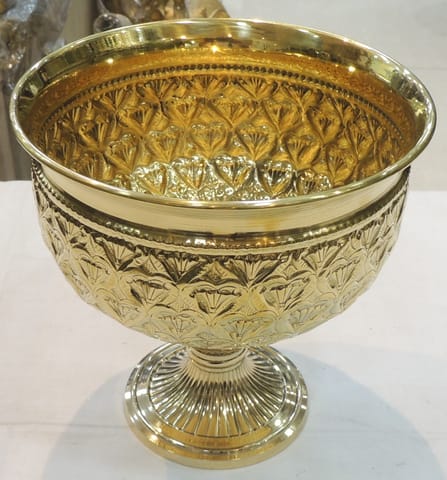 Brass Decorative Bowl With Stand - 8*8*8 Inch (AT073 D)