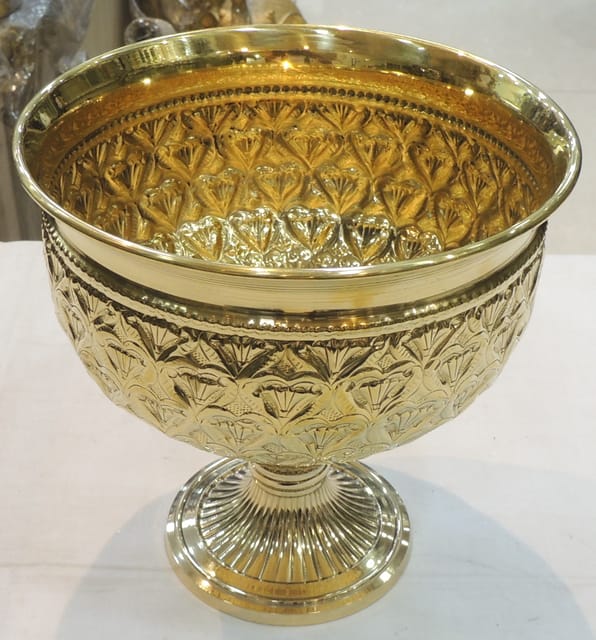 Brass Decorative Bowl With Stand - 8*8*8 Inch (AT073 D)