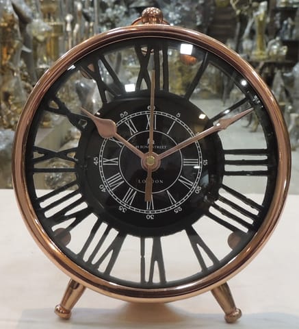 Brass Home Decorative Table Clock - 6*1.5*7 Inch (MR243 D)
