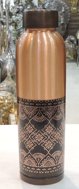 Copper Dringking Water Water Bottle, Capacity : 900 ML - 2.6*2.6*10.5 Inch (BC202 L)