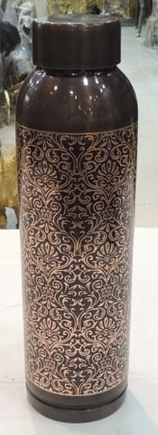 Copper Drinking Water Bottle, Capacity : 900 ML - 2.6*2.6*10.5 Inch (BC202 D)