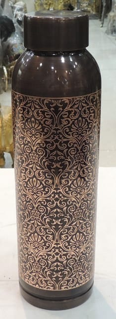 Copper Drinking Water Bottle, Capacity : 900 ML - 2.6*2.6*10.5 Inch (BC202 D)