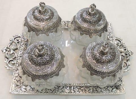 Brass Decorative Tray - 16*10.5*0.5 Inch (AT074 D)