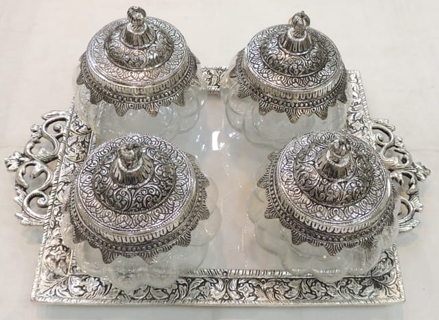Brass Decorative Tray - 16*10.5*0.5 Inch (AT074 D)