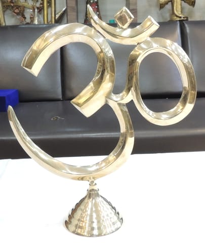 Brass Home Decorative Standing Om, Vase - 11*3.5*12.5 Inch (F785 I)