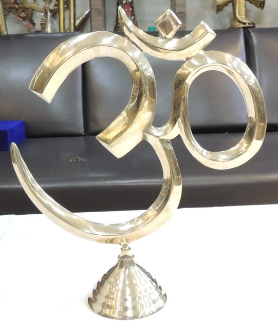 Brass Home Decorative Standing Om, Vase - 11*3.5*12.5 Inch (F785 I)