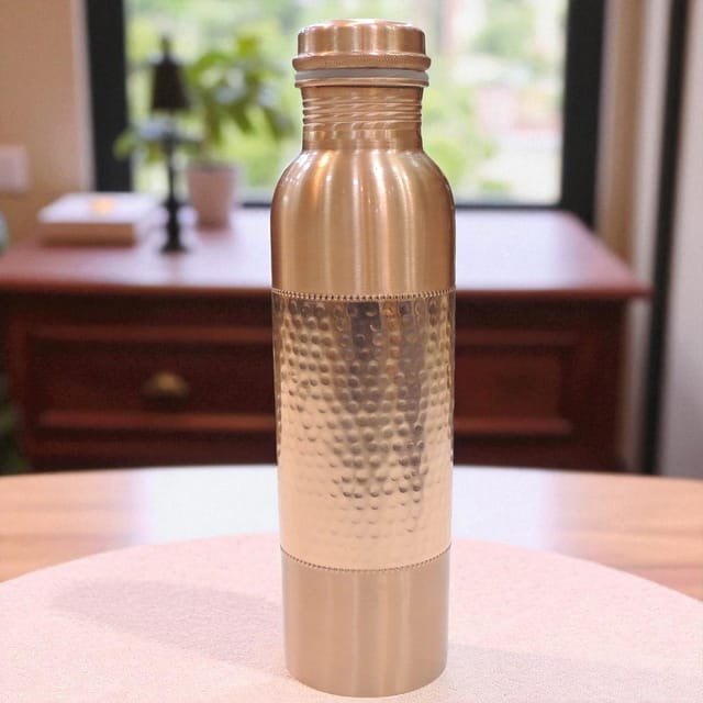 Copper Drinking Water Bottle, Capacity : 900 ML - 2.5*2.5*11 Inch (BC202 K)