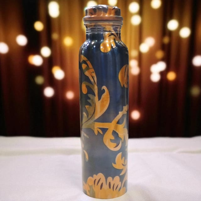 Copper Drinking Water Bottle, Capacity : 900 ML - 2.5*2.5*11 Inch (BC202 G)