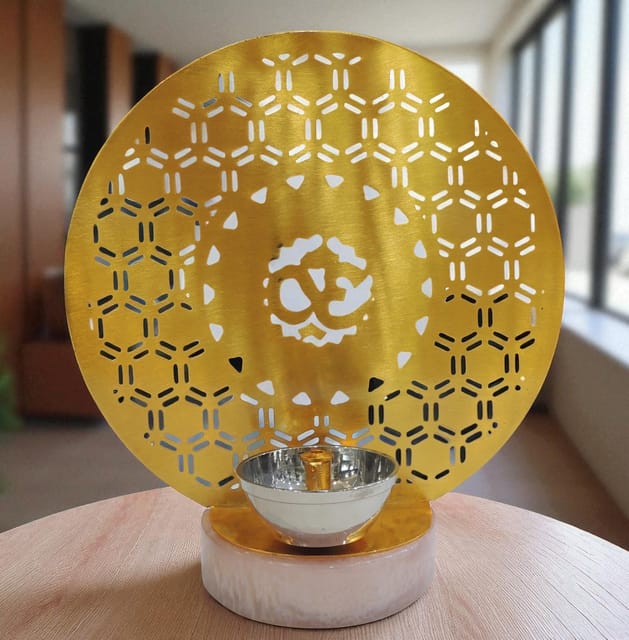 Brass Decorative Om Deepak - 7*2*7.5 Inch (AT076 C)