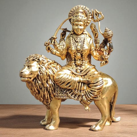 Brass Showpiece Durga Ji God Idol Statue - 4*1.5*5 Inch (BS1732 D)