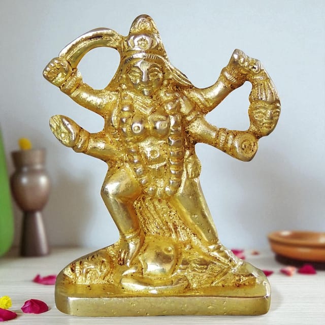 Brass Showpiece Kali Maa God Idol Statue  - 2*1*2.5 inch (BS1049 C)