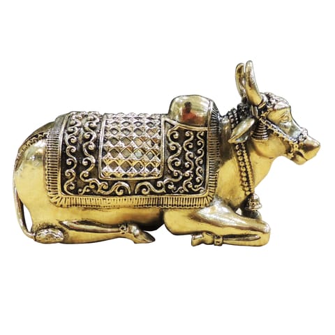 Brass Showpiece Nandi God Idol Statue - 3.7*1.2*2.2 Inch (BS1858 D)