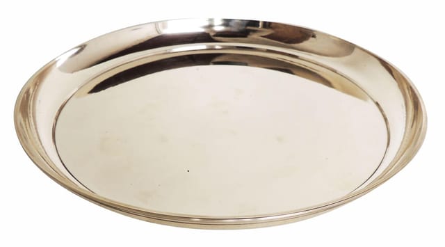 Pure Bronze Plate, Kansa Plate 11 inch - 11*11*1 inch (BC158 E)