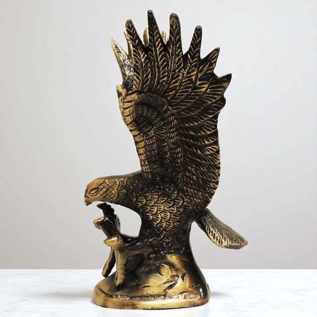 Brass Antique Showpiece Eagle Statue - 4*3.8*6.5 inch (AN006 Y)