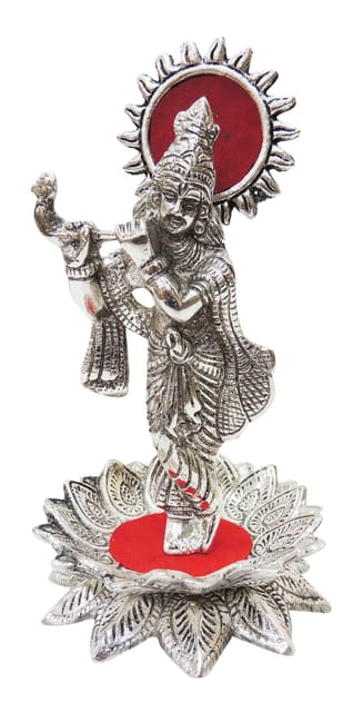 Aluminium Krishna Silver -3.5*3.5*6.5 Inches (AS200 S)