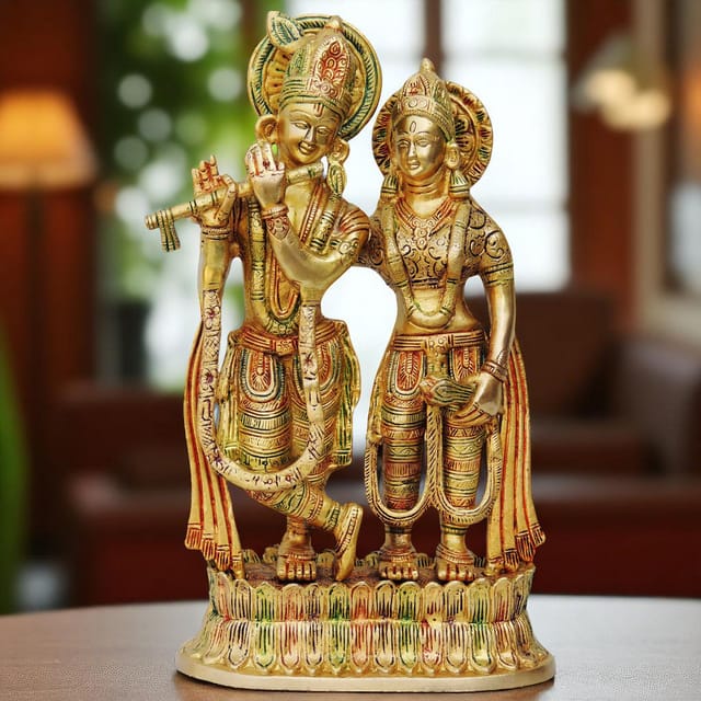 Brass Radha Krishna statue-7.5*3.5*12.8 (BS688 A)
