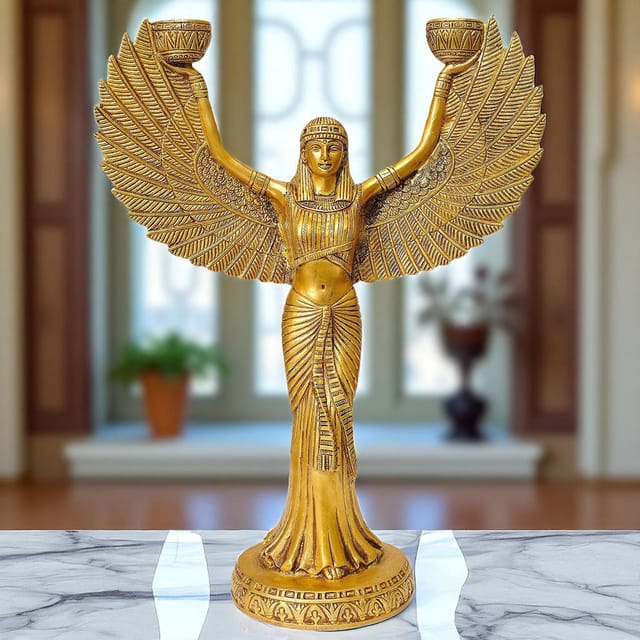 Brass Egyptian Mummy Candle Holder -9*3.5*12 Inches (BS1281 A)