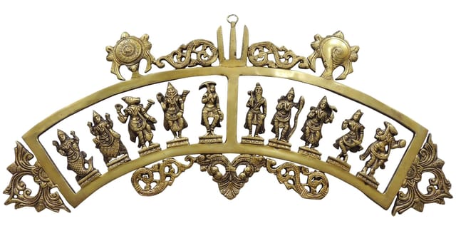 Brass Wall Hanging Showpiece Das Avatar - 25*0.5*12 Inch (BS1309 A)