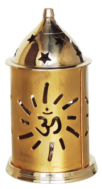 Brass & Iron Om Deepak - 3*3*5 Inch (Z540 B)