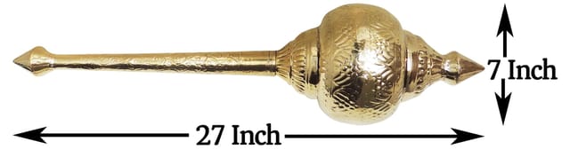Brass Hanuman Mace, Gada No. 7 - 7*7*27 Inch (Z531 G)