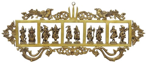 Brass Wall Hanging Das Avatar Statue - 29*0.5*12 Inch (BS1309 C)