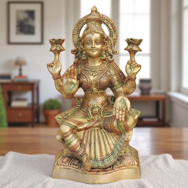 Brass lakshmi Ji statue Idol - 10*6*18 Inch (BS1125 L)