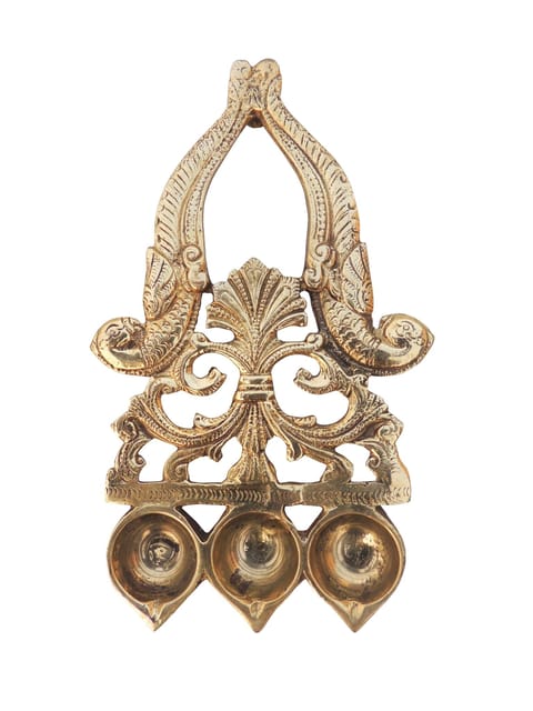 Brass Table Decor Deepak - 7*4*0.5 Inch (BS316)
