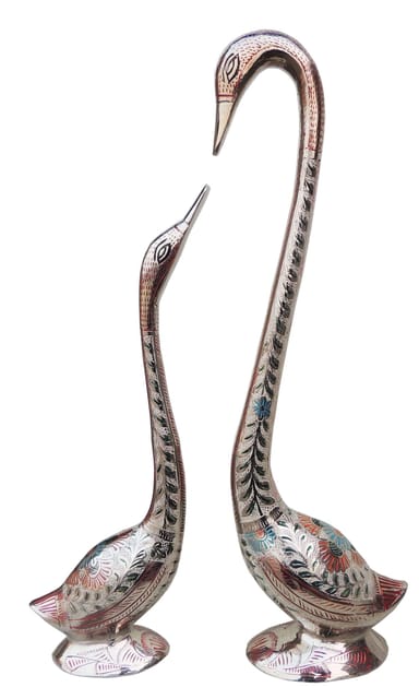 Brass Showpiece Duck Pair Statue - 12*2.8*17.8 inch (AN220 A)