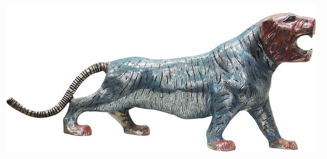 Brass Showpiece Tiger Statue - 27*5.5*12 inch (AN024 B)