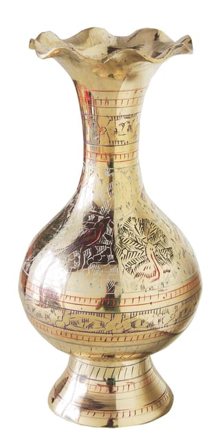 Brass Showpiece Flower Pot - 4.7*8*9.5 Inch (F556 A)