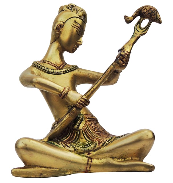 Brass Showpiece Musical Set Male Statue - 4.5*2*6 Inch (BS1284 B)