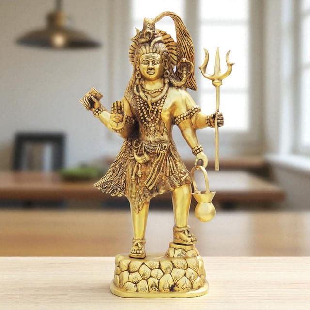 Brass Showpiece Shiv ji Idol Statue - 12.5*6.5*23 Inch (BS1363 K)