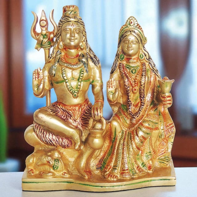 Brass Showpiece Shiv Parivar God Idol Statue - 7*3*8.5 Inch (BS1353 D)
