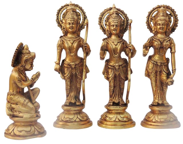 Brass Showpiece Ram God Idol Statue - 4*4*12.5 Inch (BS1395 H)