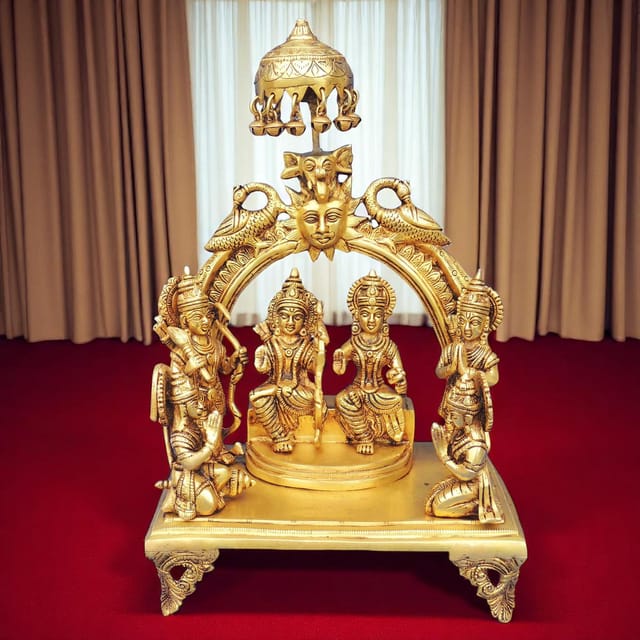 Brass Ram Darbar idol statue - 10.5*7*16.5 Inch (BS131 I)