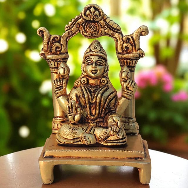 Brass Showpiece Laxmi Ji God Idol Statue - 3*2.2*4.5 Inch (BS1441 L)