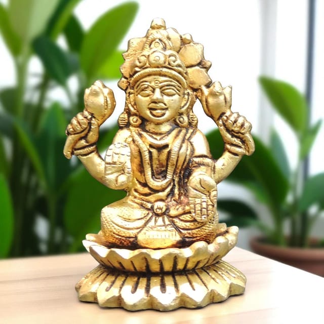 Brass Showpiece Laxmi Ji God Idol Statue - 2*1.7*3 Inch (BS1480 L)